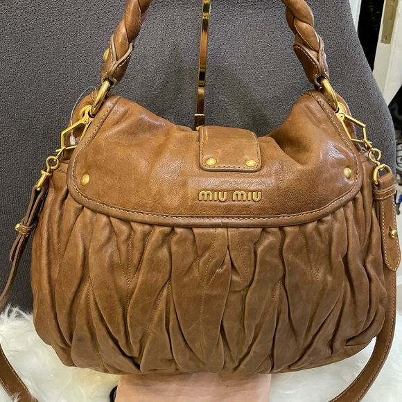 MIU MIU Metalese  Nappa two way bag. 💯 authentic - Picture 5 of 11